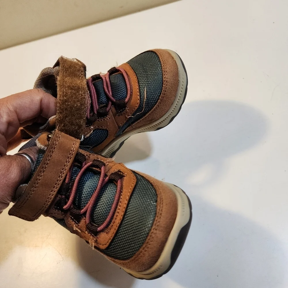 Oshkosh Kids Brown and Blue Hiking Boots